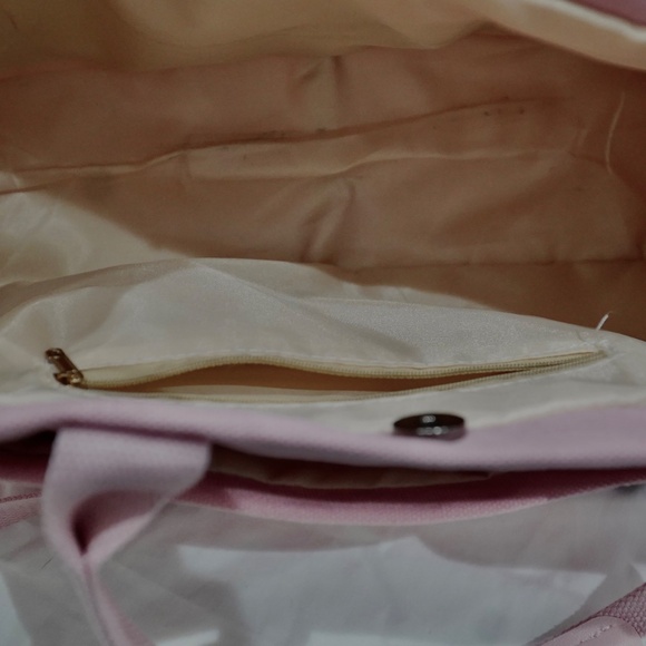 Tote Bag for Women with Compartments, Large Canvas Tote Pink ZHMO laptop bag - Picture 7 of 16